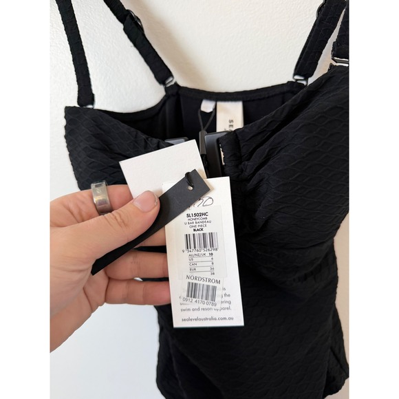 Sea Level Australia Spinnaker U Bar Bandeau One-Piece – Black – US Size 6 – NWT - Picture 7 of 9